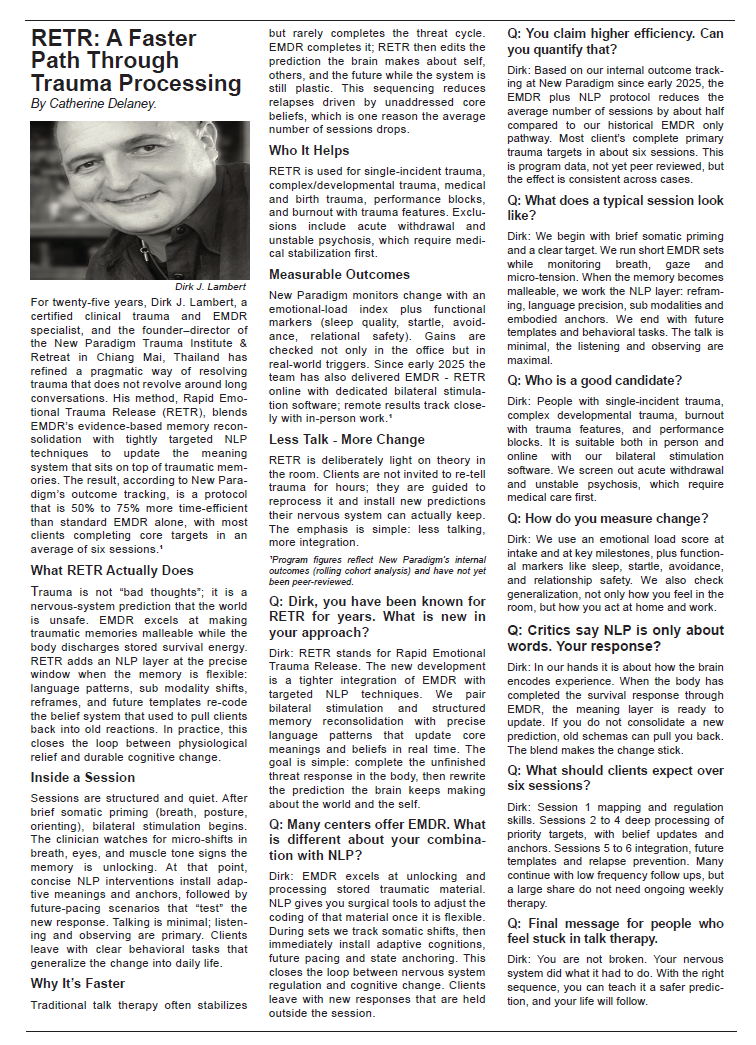 RETR - A Faster Path to Trauma Recovery